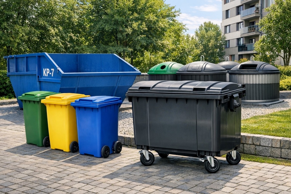 Pojemniki na odpady komunalne - praktyczne rozwiązania dla firm i osiedli